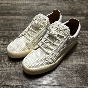 Giuseppe Zanotti White Quilted Sneakers